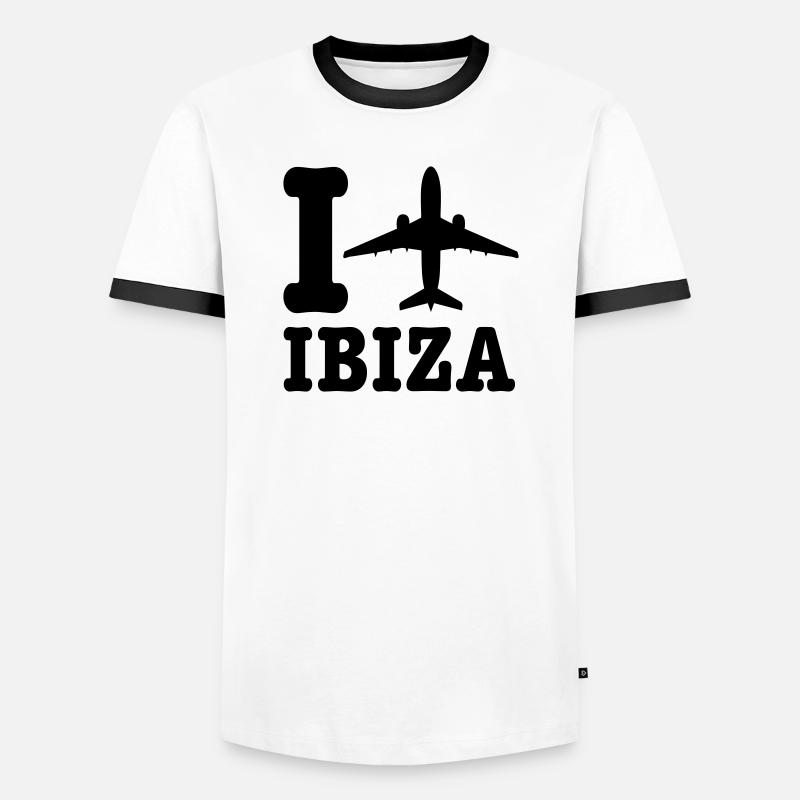 Ibiza Holidays - Men's Ringer Shirt - white/black