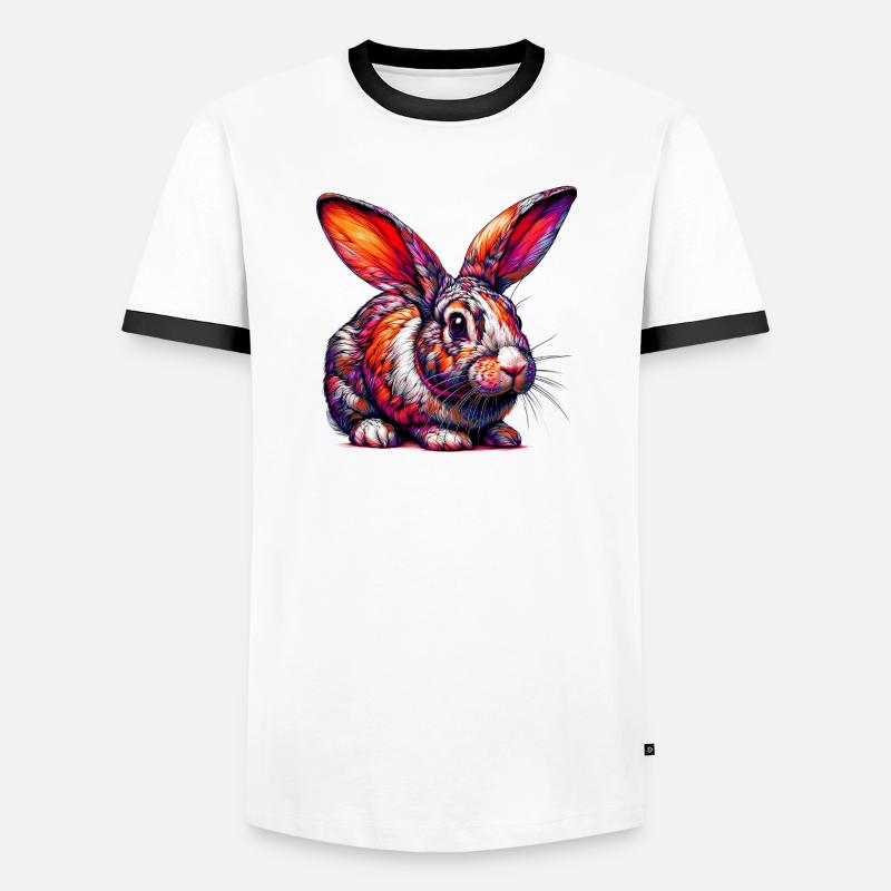 Rabbit - Men's Ringer Shirt - white/black