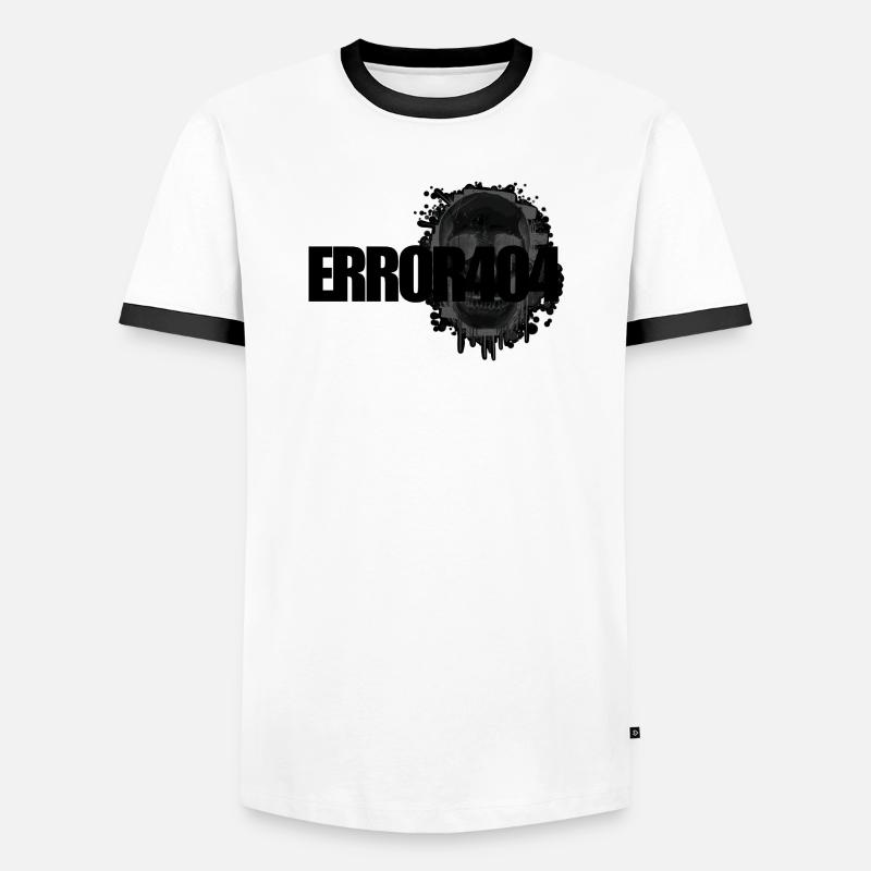 Schädel Graffiti Splatter - Männer Kontrast-T-Shirt - Weiß/Schwarz