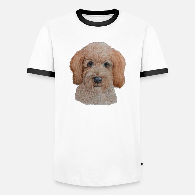 Labradoodle - Männer Kontrast-T-Shirt - Weiß/Schwarz