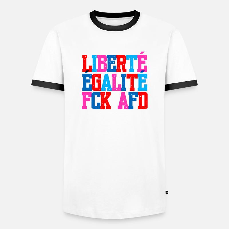 Ich bin so frei - Männer Kontrast-T-Shirt - Weiß/Schwarz
