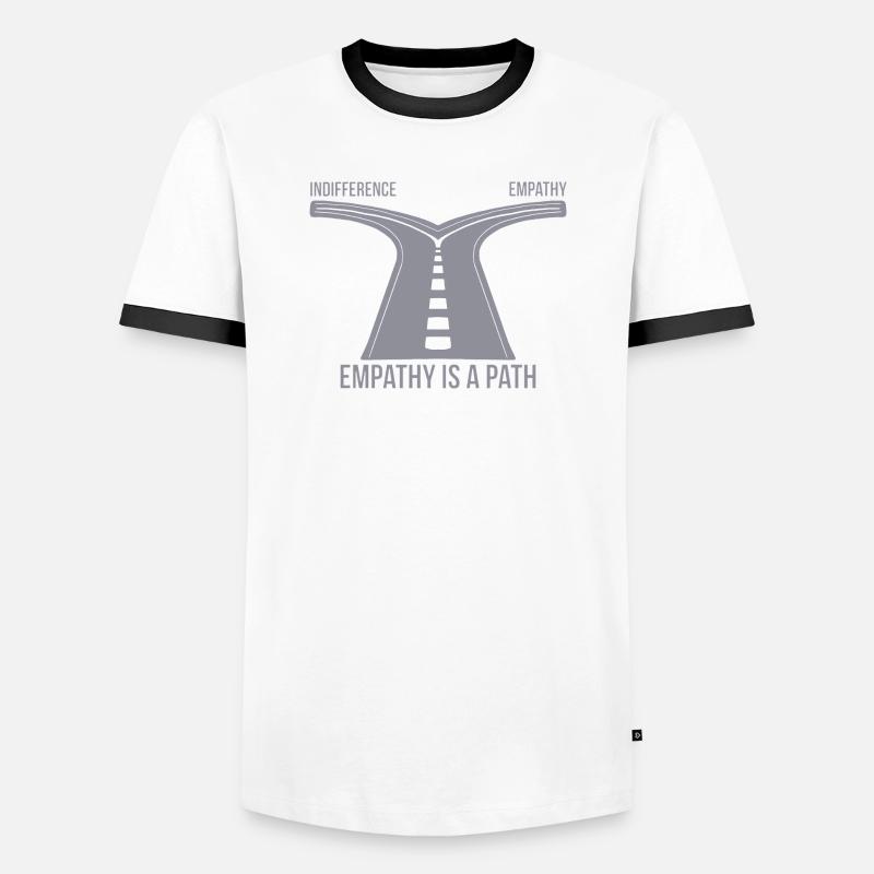 Empathy is a Path - Men's Ringer Shirt - white/black
