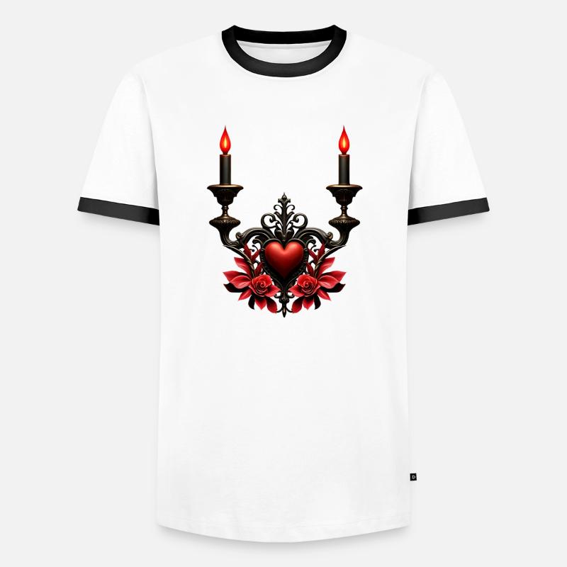 Gothic Romance: Hidden Passion. - Men's Ringer Shirt - white/black