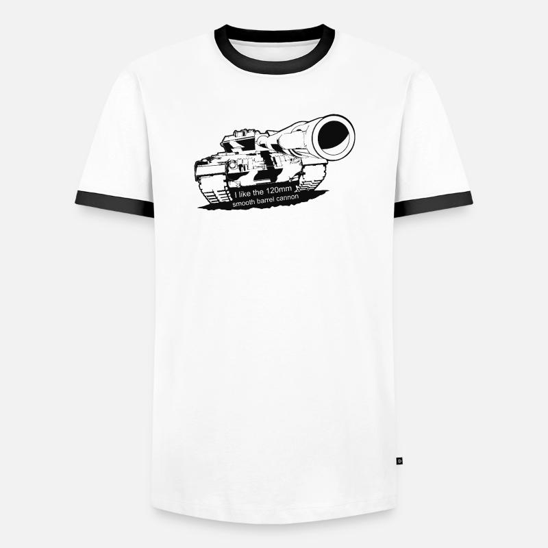 Leopard - Men's Ringer Shirt - white/black