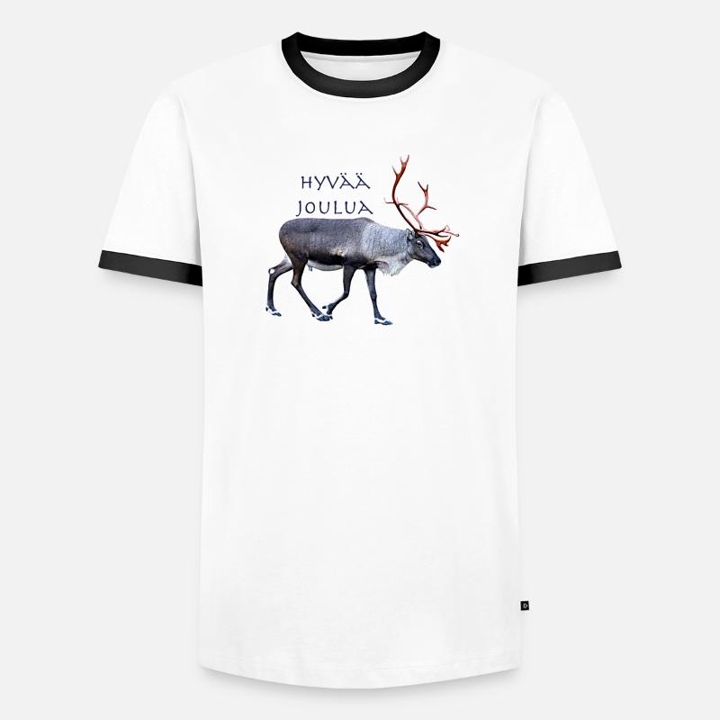 Hyvaa Joulua - Men's Ringer Shirt - white/black