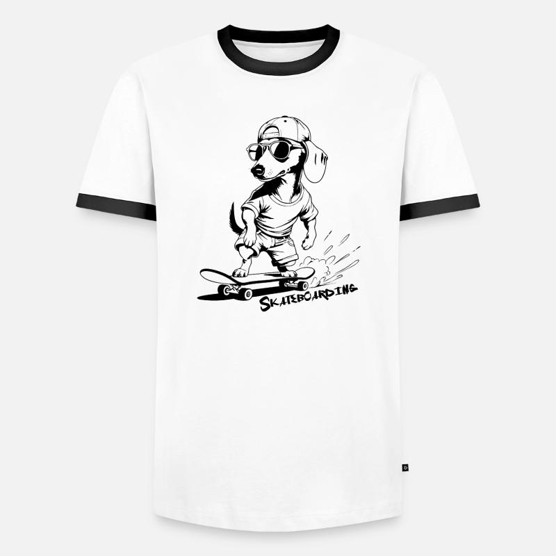 Skateboarding, Skateboarding - Men's Ringer Shirt - white/black