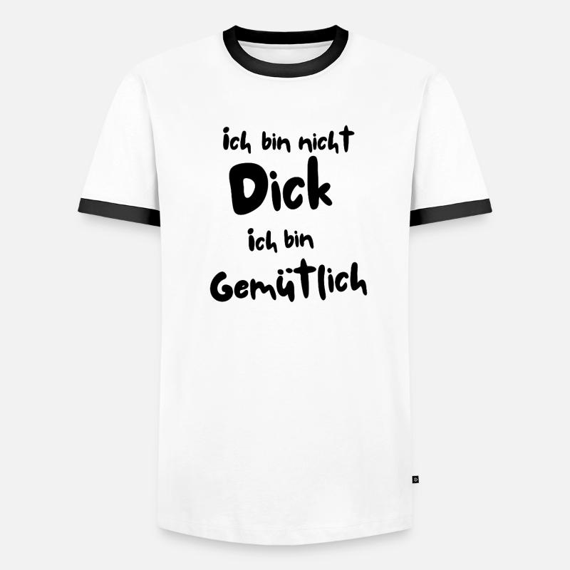 I'm not fat - Men's Ringer Shirt - white/black