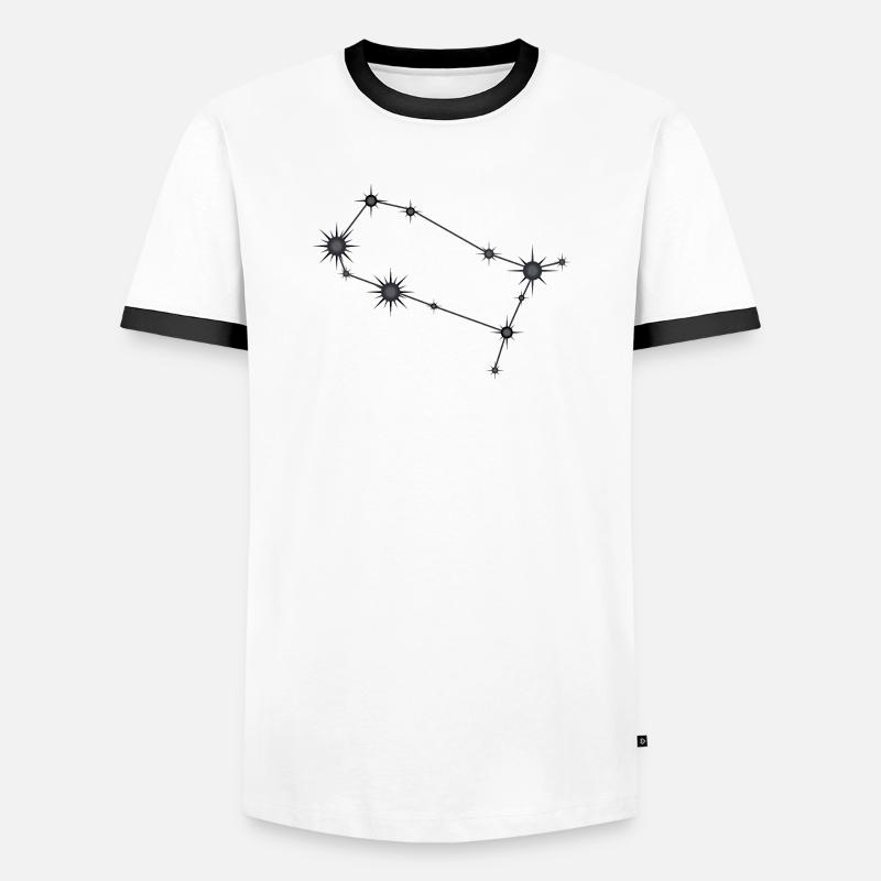 Zwillinge Sternbild Sternzeichen Schwarz & Grau - Männer Kontrast-T-Shirt - Weiß/Schwarz