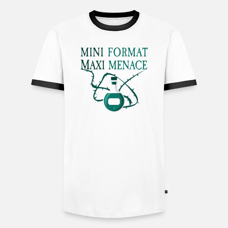 Small Format Maxi Menace - Men's Ringer Shirt - white/black