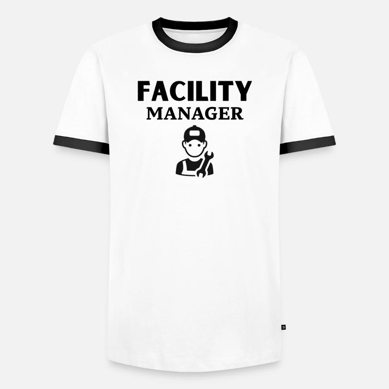 Mechanic Tool Pattern Design - Men's Ringer Shirt - white/black