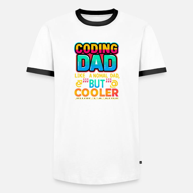 Programmieren Papa Cooler, Programmierer - Männer Kontrast-T-Shirt - Weiß/Schwarz
