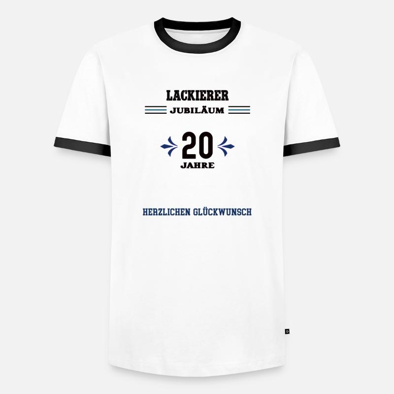 Painter 20th anniversary Twentieth anniversary - Men's Ringer Shirt - white/black