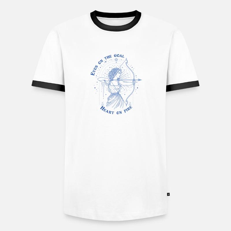 Schütze Sternzeichen Bogenschütze Sternzeichen Geschenk - Männer Kontrast-T-Shirt - Weiß/Schwarz