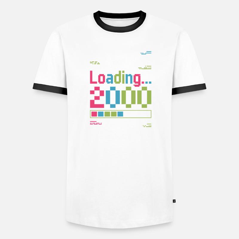 Loading 2000 pixel loading screen - Men's Ringer Shirt - white/black