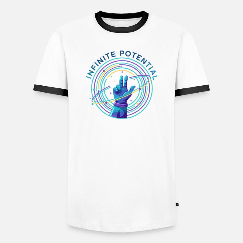Infinite potential - Men's Ringer Shirt - white/black