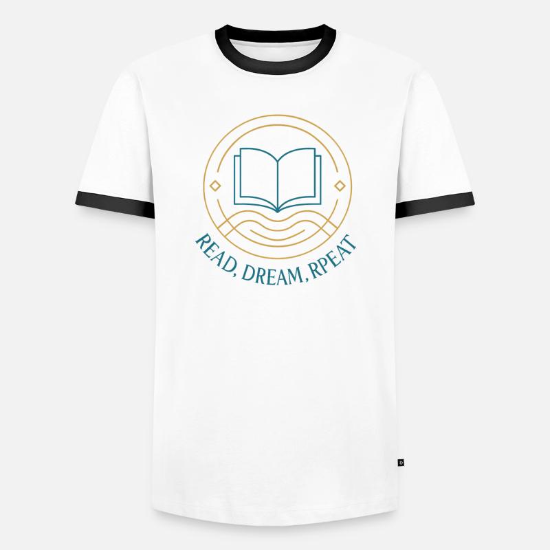 Read. Dream. Try again. - Men's Ringer Shirt - white/black