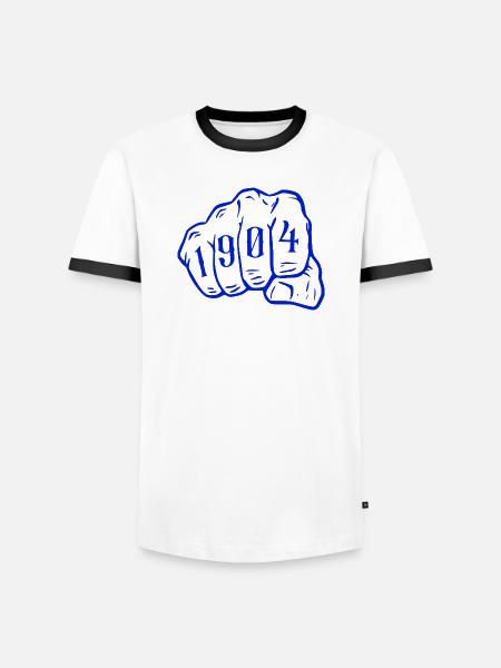 Ruhrpott Echte Gelsenkirchener seit 1904 - Männer Kontrast-T-Shirt - Weiß/Schwarz