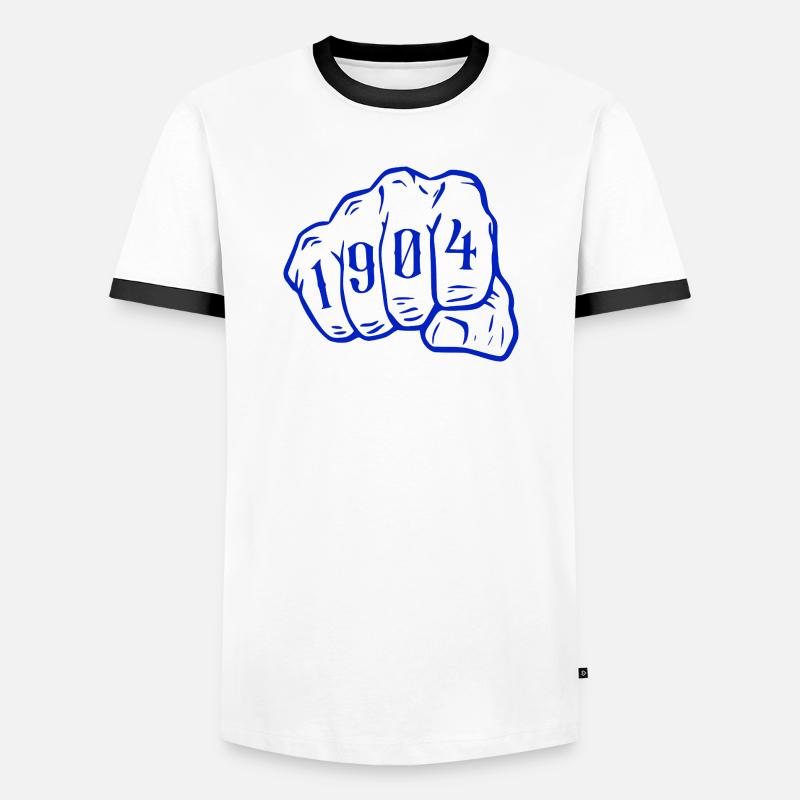 Ruhrpott Echte Gelsenkirchener seit 1904 - Männer Kontrast-T-Shirt - Weiß/Schwarz