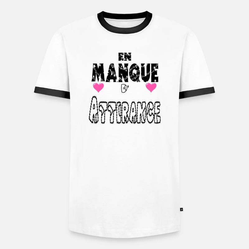 Lacking attraction - Men's Ringer Shirt - white/black
