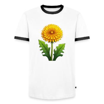 Dandelion - Men's Ringer Shirt - white/black - Front - AI Model Female 172 light (172cm) & AI Model Male 178 dark (178cm)