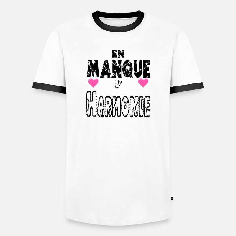 Lacking harmony - Men's Ringer Shirt - white/black