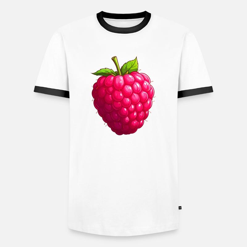 Raspberry - Men's Ringer Shirt - white/black