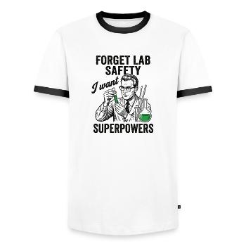 Chemie Humor Shirt für Wissenschaft Nerds - Männer Kontrast-T-Shirt - Weiß/Schwarz - Vorne - AI Model Female 172 light (172cm) & AI Model Male 178 dark (178cm)