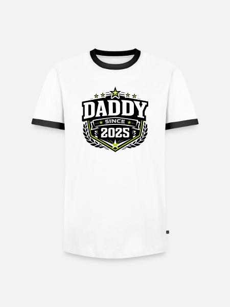 Daddy Since 2025 – Proud Dad Design - Men's Ringer Shirt - white/black