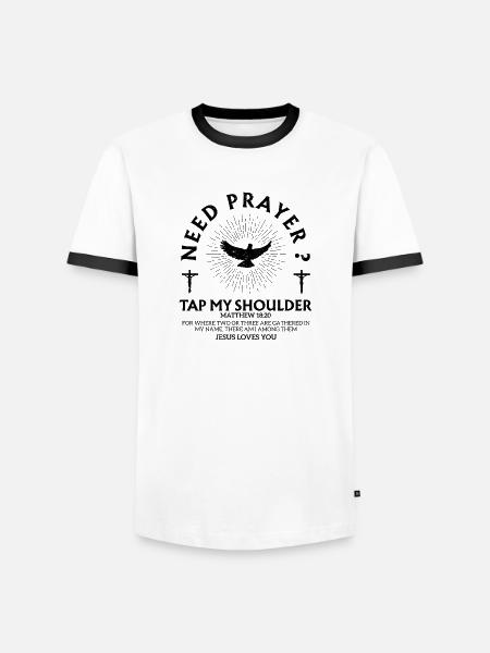 Religiöser Glaube Christlicher Slogan - Männer Kontrast-T-Shirt - Weiß/Schwarz