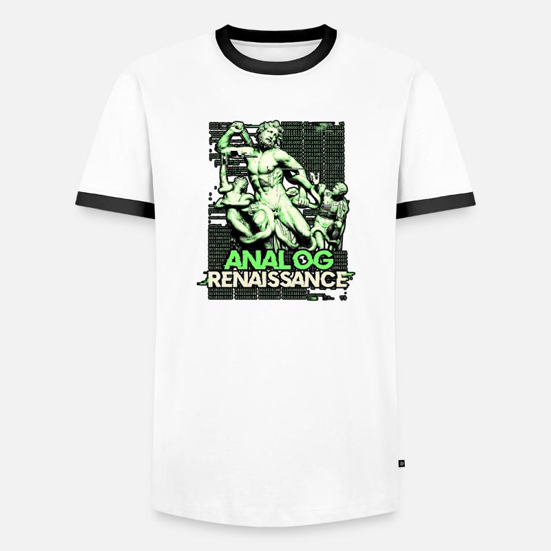 Analog Renaissance - Men's Ringer Shirt - white/black