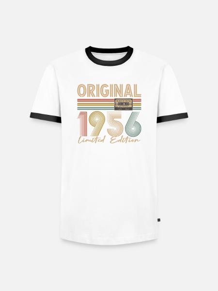 70e anniversaire, 70 ans - T-shirt contrasté Homme - blanc/noir