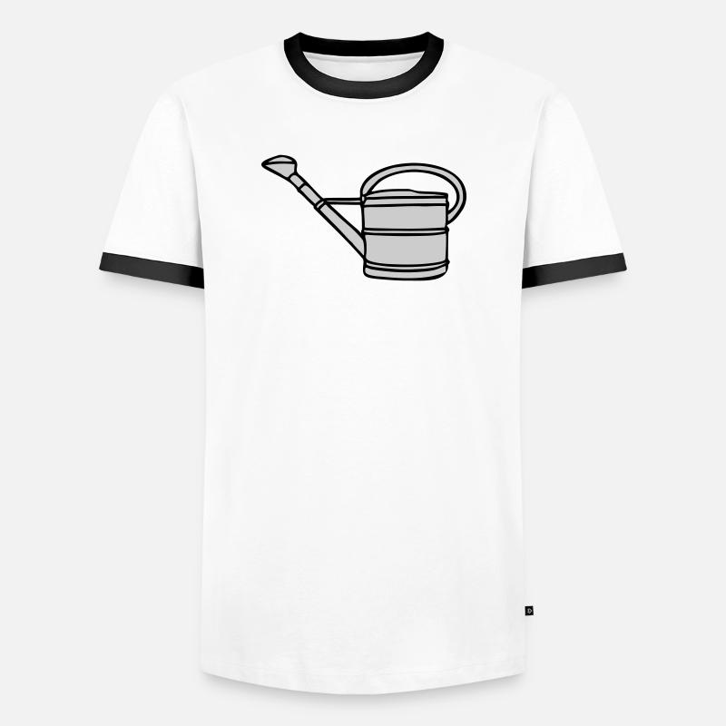 Watering can - Men's Ringer Shirt - white/black