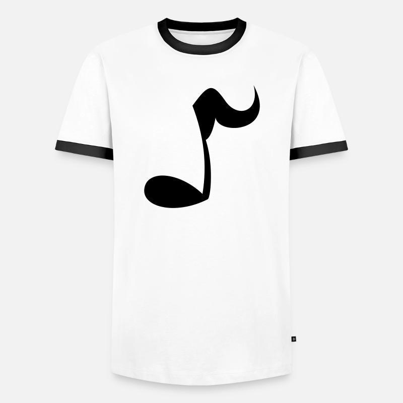 Note - Men's Ringer Shirt - white/black