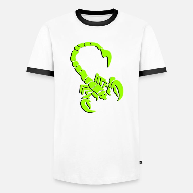 skorpion_01_3d - Men's Ringer Shirt - white/black
