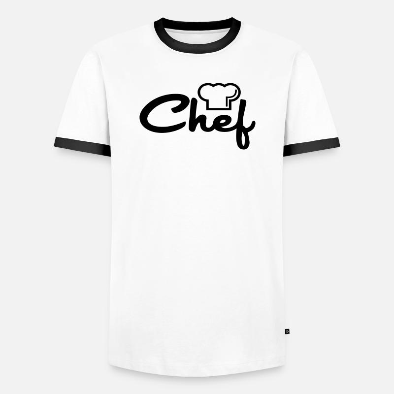 Haupt - Männer Kontrast-T-Shirt - Weiß/Schwarz
