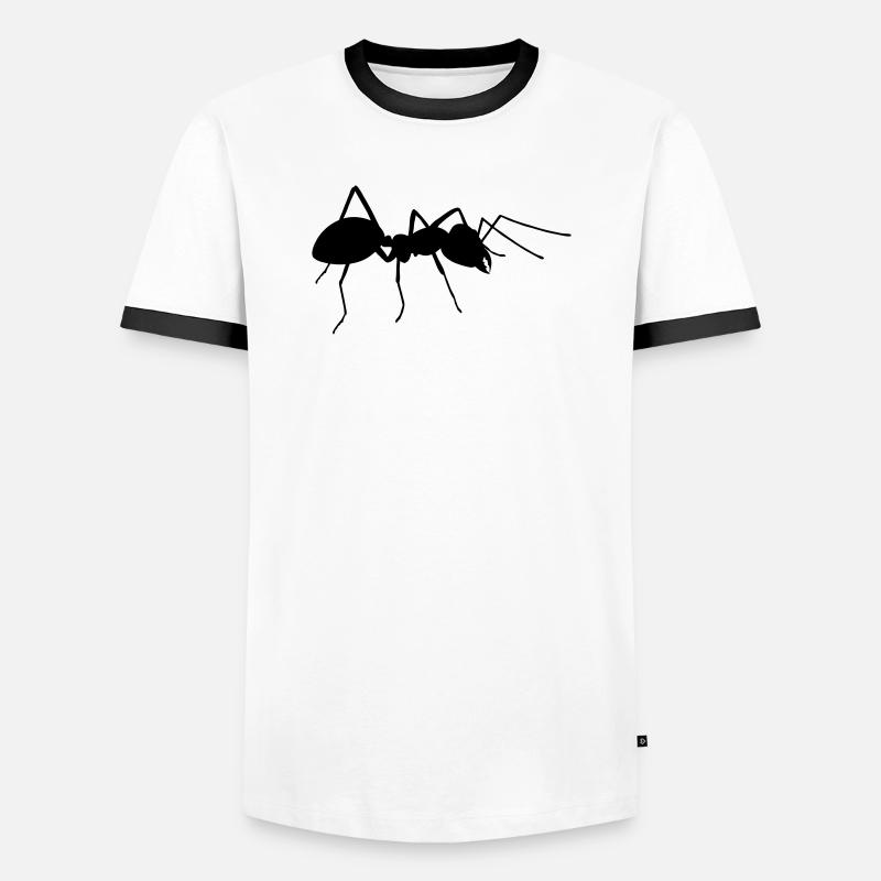 Ant - Men's Ringer Shirt - white/black