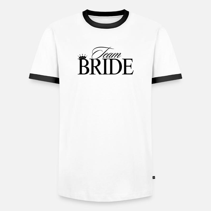 Team Bride! Customizable - Men's Ringer Shirt - white/black