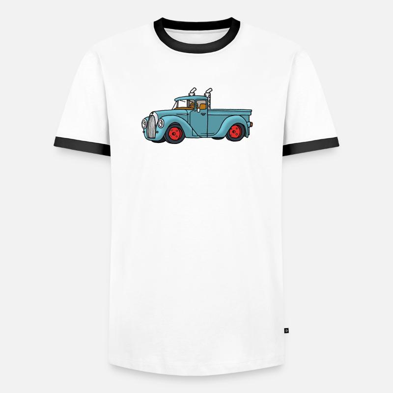 Pick Up - Men's Ringer Shirt - white/black