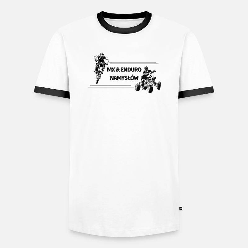 EnduroNamysłów MX&EnduroNamysłów Kollektion - Männer Kontrast-T-Shirt - Weiß/Schwarz