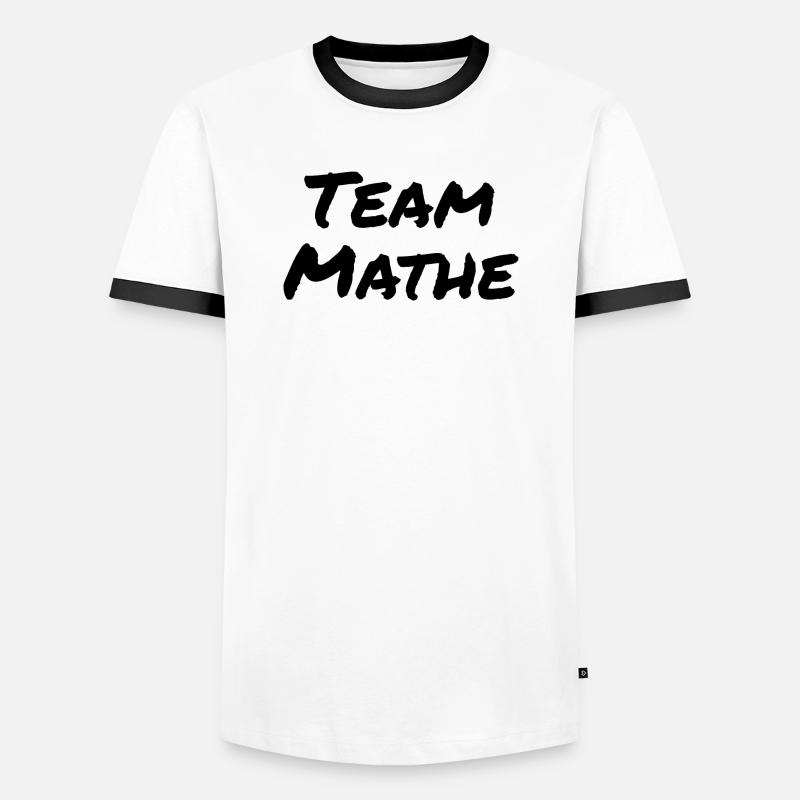 Team Math - Men's Ringer Shirt - white/black