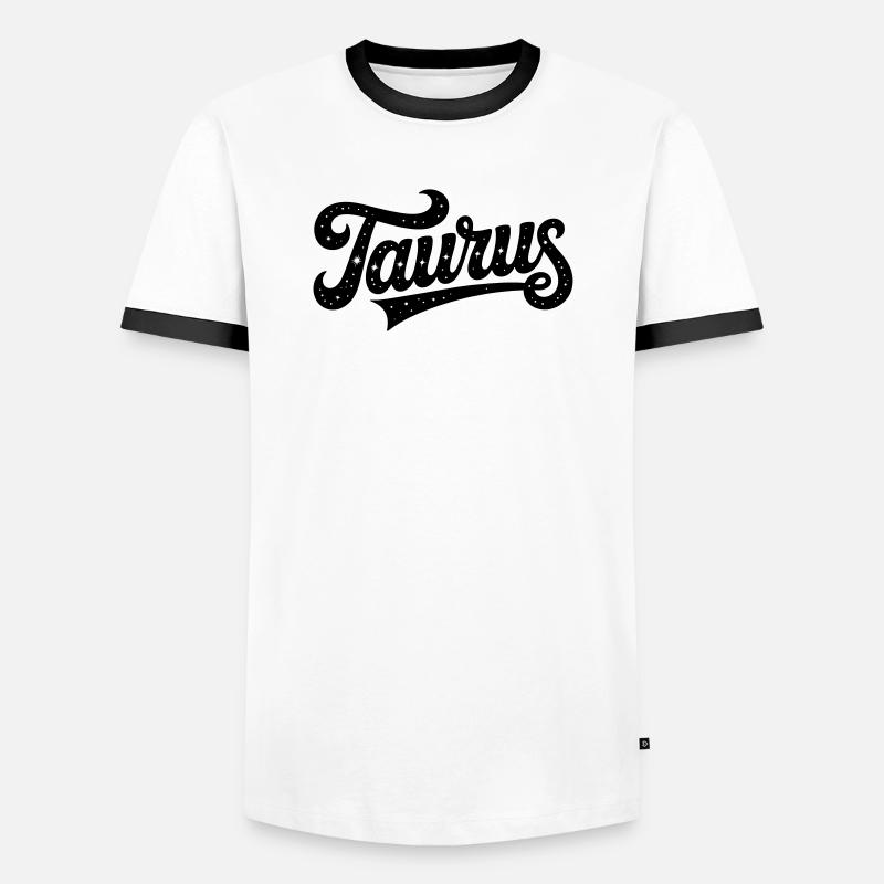 Widder - Sternzeichen Design - Männer Kontrast-T-Shirt - Weiß/Schwarz