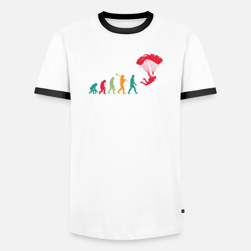 Parachute Evolution Parachutist - Men's Ringer Shirt - white/black