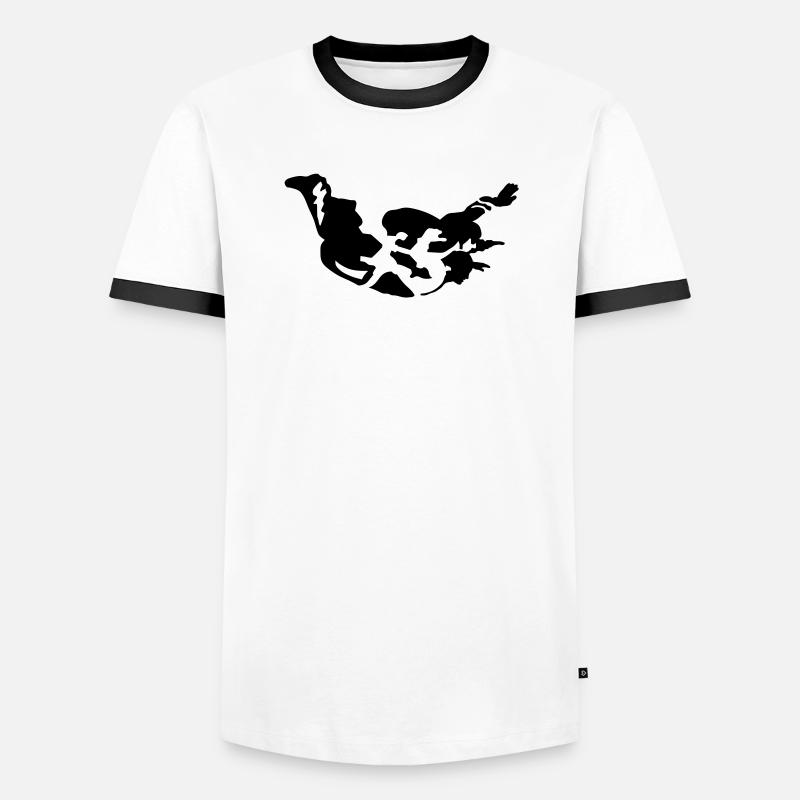 tandem_2 - Men's Ringer Shirt - white/black