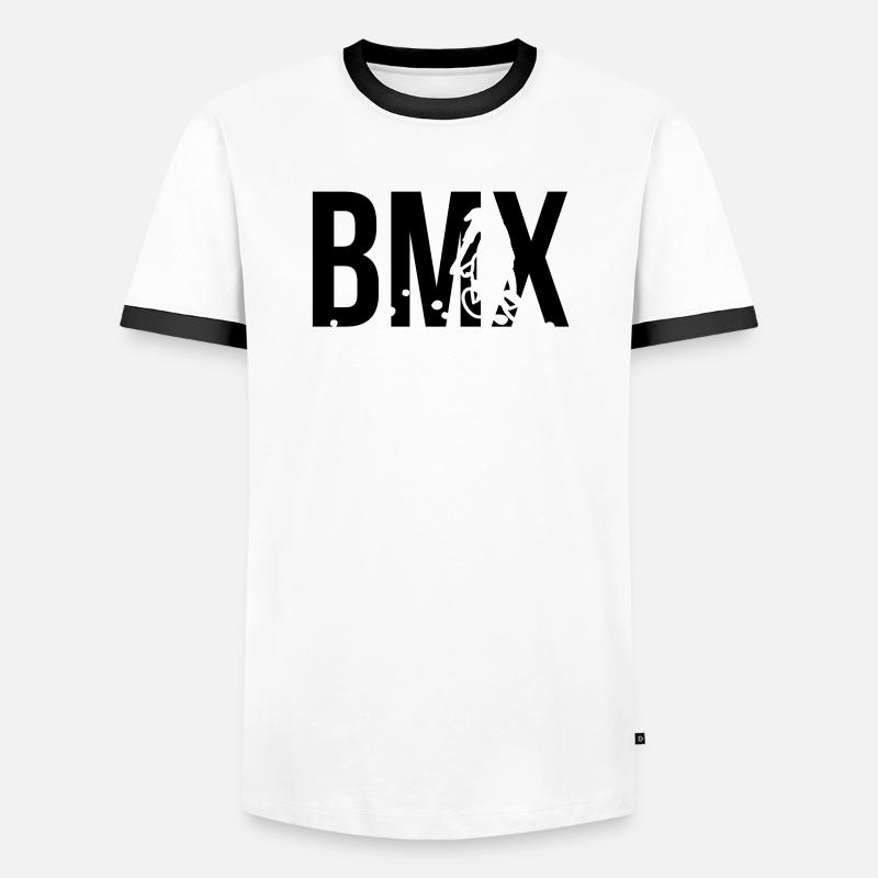 bmx - Men's Ringer Shirt - white/black