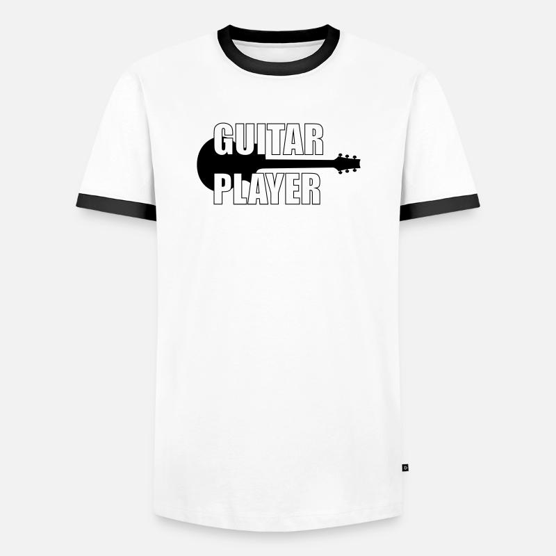 Guitar Player ! - Männer Kontrast-T-Shirt - Weiß/Schwarz