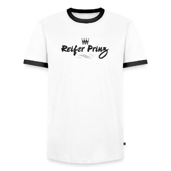 Reifer Prinz Krone Geburtstag Birthday - Männer Kontrast-T-Shirt - Weiß/Schwarz - Vorne - AI Model Female 172 light (172cm) & AI Model Male 178 dark (178cm)