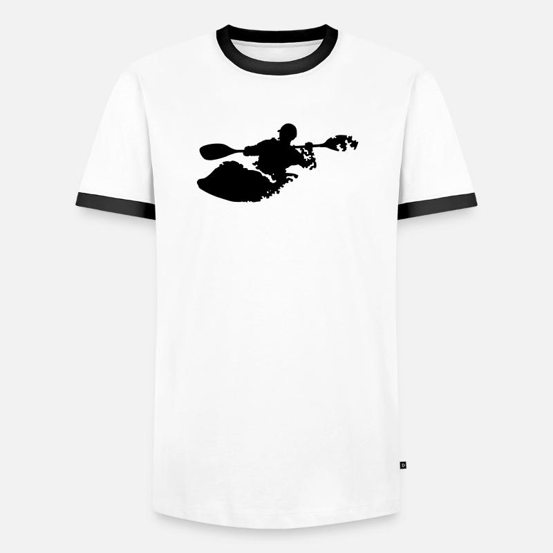 kayaking_1 - Men's Ringer Shirt - white/black