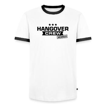 hangover crew junggesellenabschied - Männer Kontrast-T-Shirt - Weiß/Schwarz - Vorne - AI Model Female 172 light (172cm) & AI Model Male 178 dark (178cm)