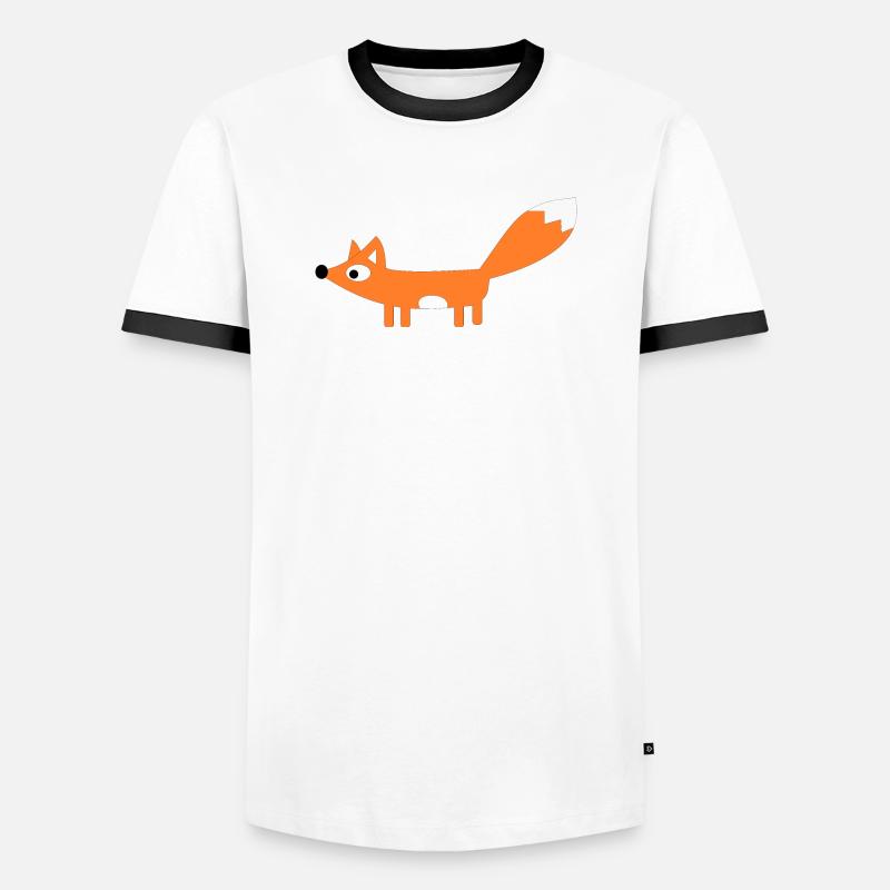 fox - Men's Ringer Shirt - white/black