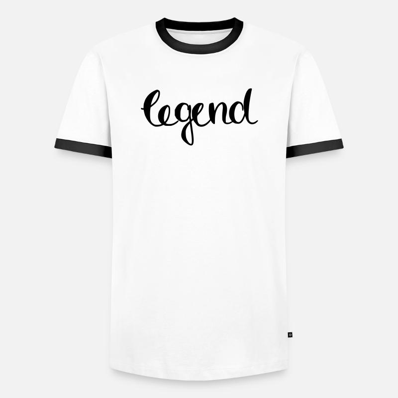 laying - Men's Ringer Shirt - white/black